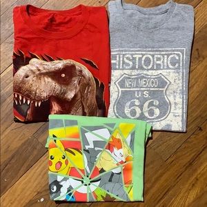 Bundle 3 Boys Size Large Graphic Shirts